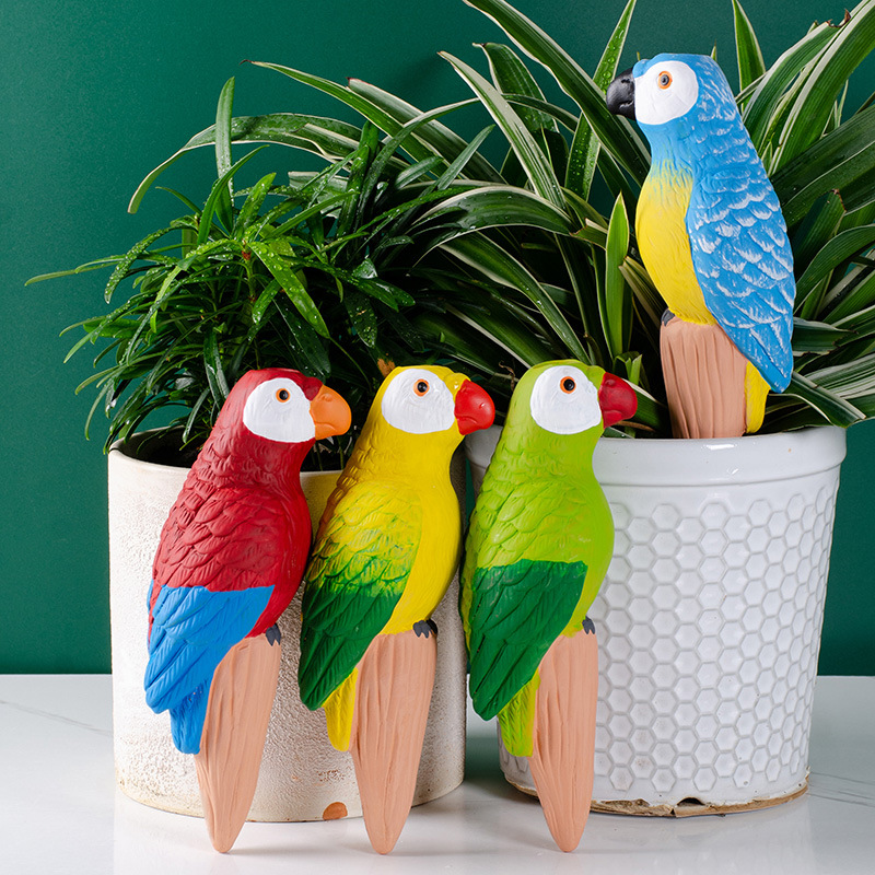 Plant Parenthood - オウム用テラコッタ製散水スパイク、徐放性ポット用ステーク、オウム用灌漑システム、花壇、裏庭、屋外用ケア用品