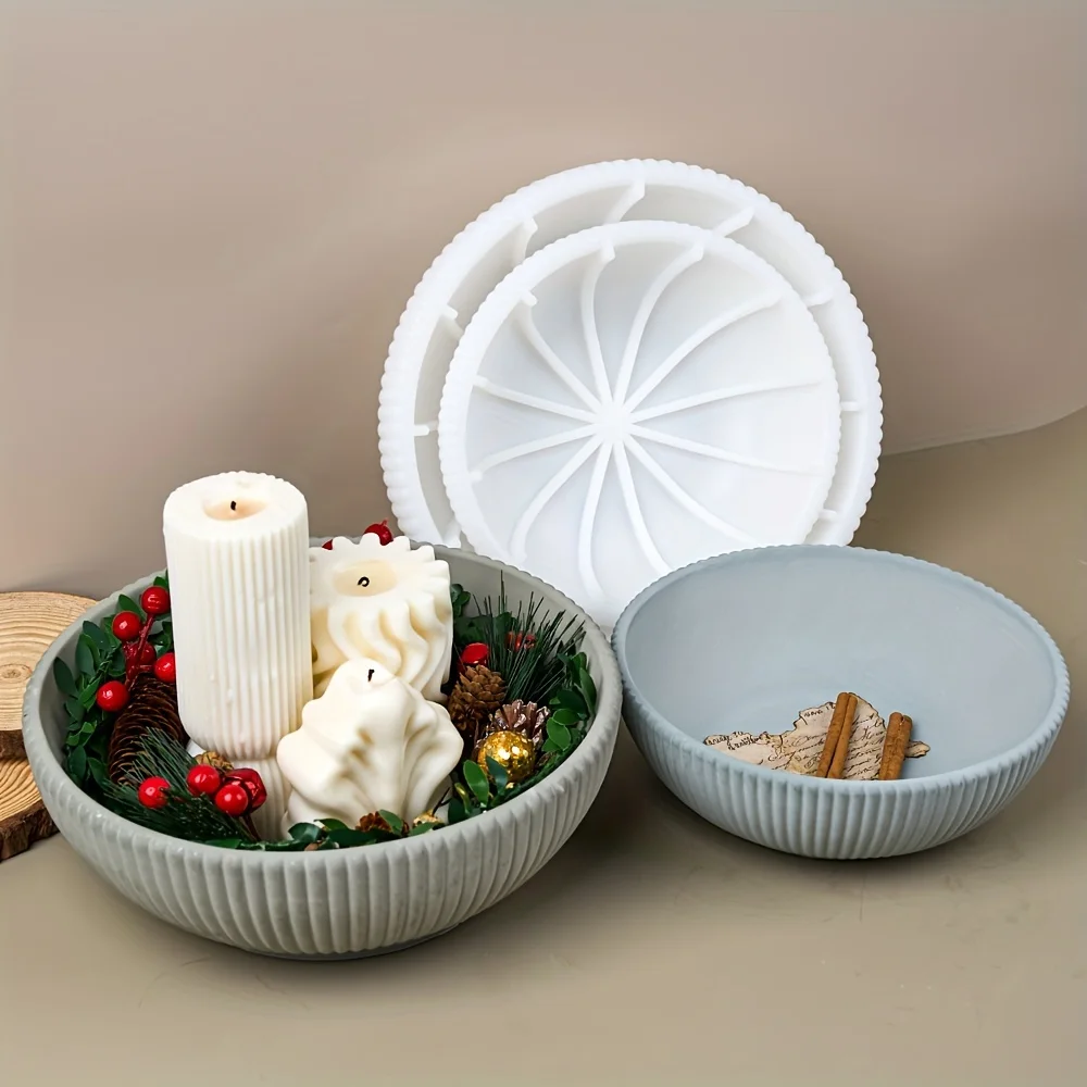 Plant Parent Gifts - エポキシ、キャンドル作り、石膏セメント多肉植物プランター、装飾ポットクラフト、DIY職人ギフト用リングシリコンモールド1個