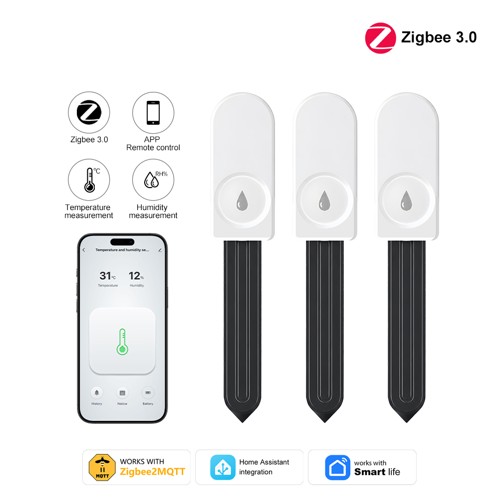スマート ZigBee 土壌水分センサー、温度と湿度の監視機 - Plant Parent App のレビューと価格