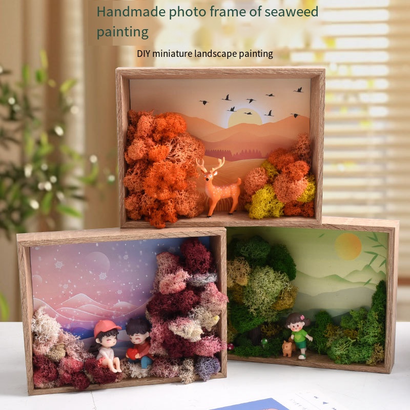 海藻アートDIYキット - 人工植物付き3D額入りマイクロラ - Plant Parent Gift Set のレビューと価格