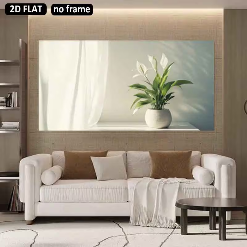 (1枚、フレームなし)2Dフラット、2Dフラット1枚 31. - Peace Lily White のレビューと価格