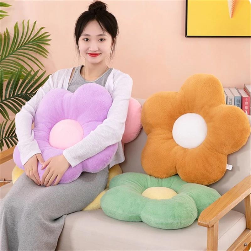 実用的な35cmのかわいいカラフルな花のぬいぐるみ枕クッショ - Plant Parent Gifts のレビューと価格
