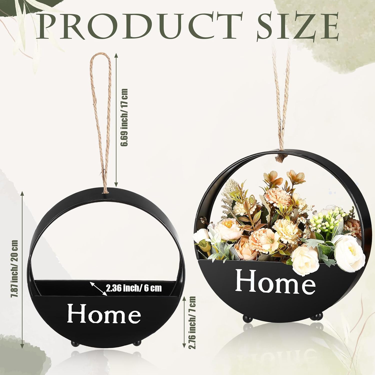 1個入り丸型鉄製工芸品フラワーポット壁掛け装飾、室内植物用、 - Plant Parent のレビューと価格