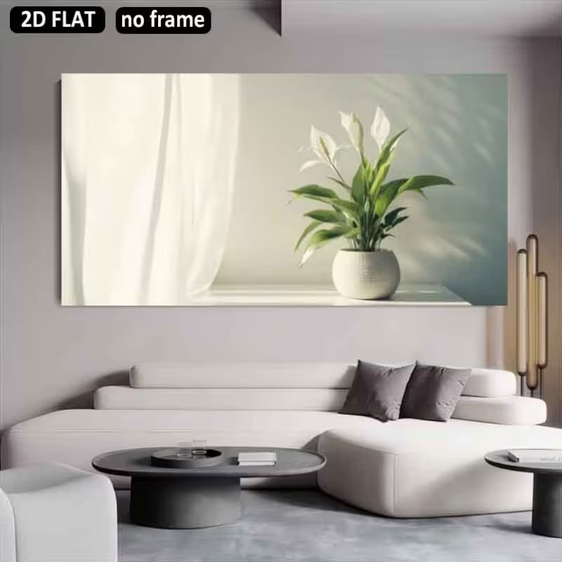 1枚（フレームなし）、2Dフラット、2Dフラット1枚 31. - Peace Lily White のレビューと価格
