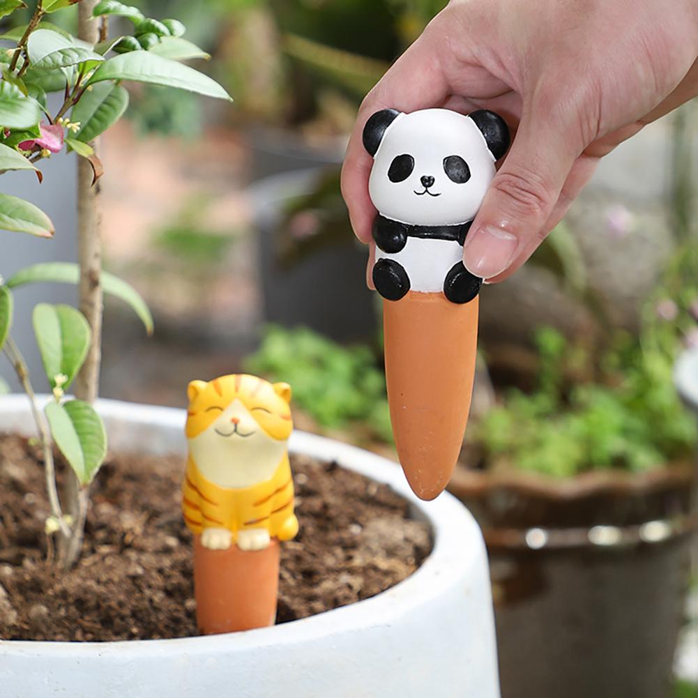 4個セット 植物散水スパイク かわいい動物型自動散水ステーク - Plant Parent のレビューと価格