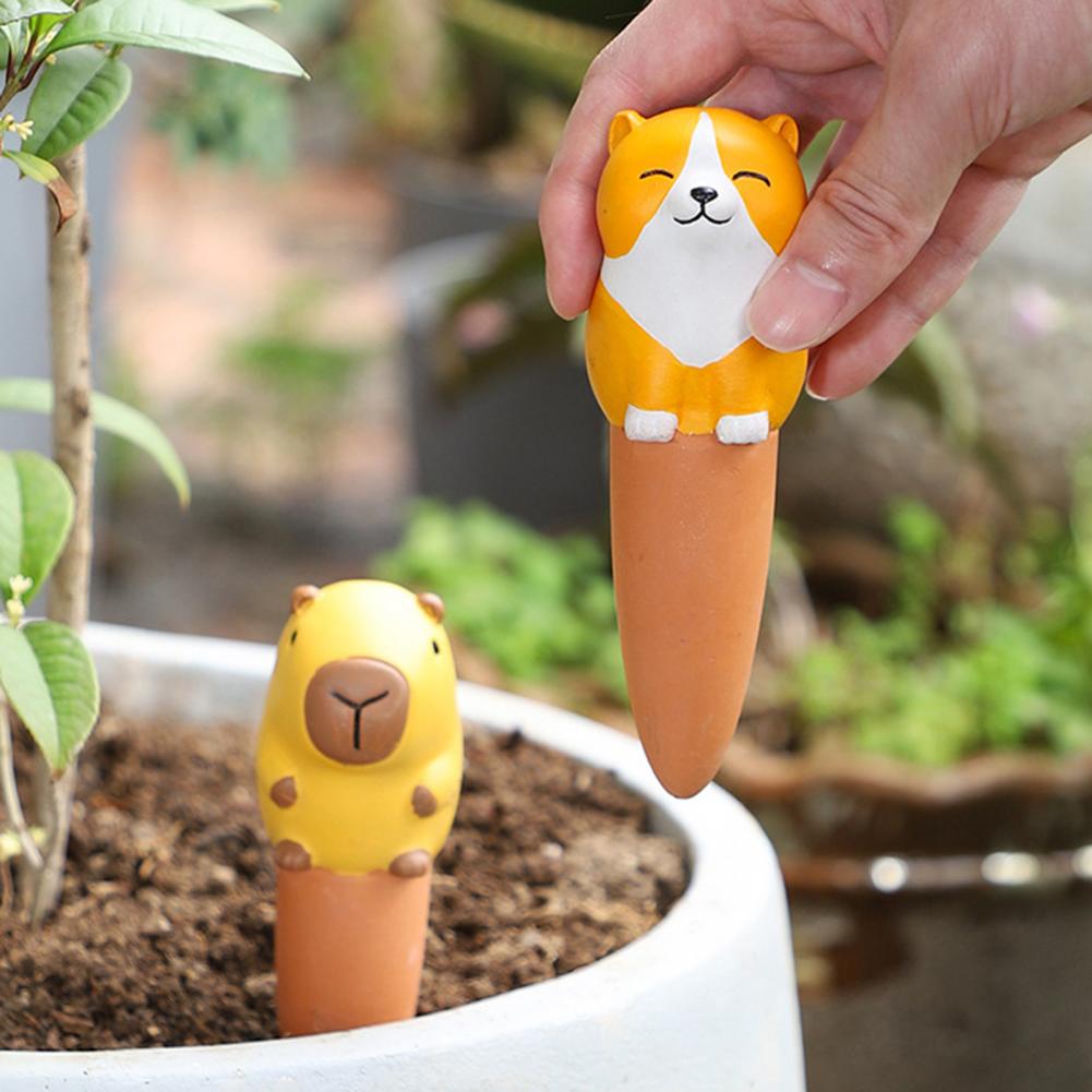 4個セット 植物散水スパイク かわいい動物型自動散水ステーク - Plant Parent のレビューと価格